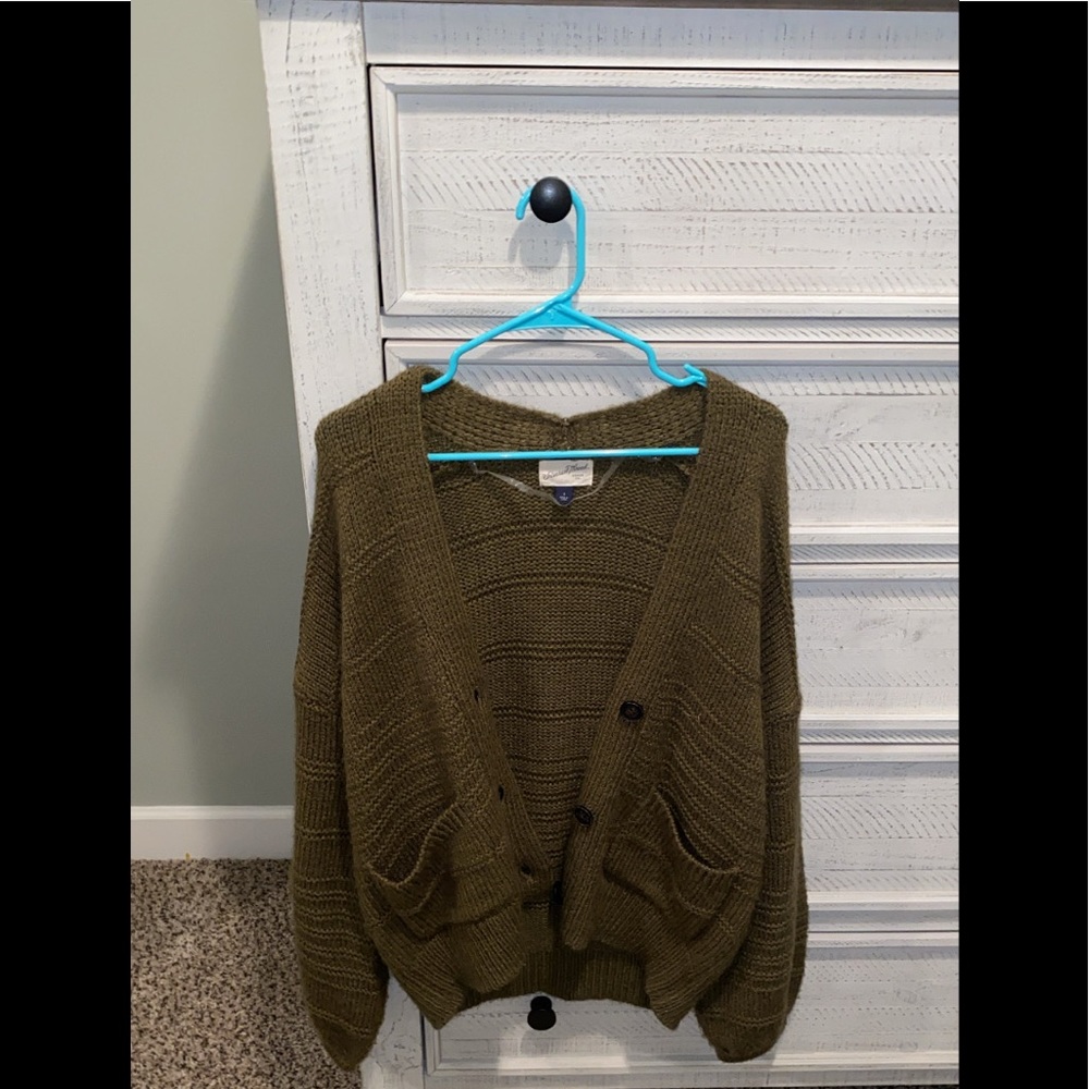 Army green sweater